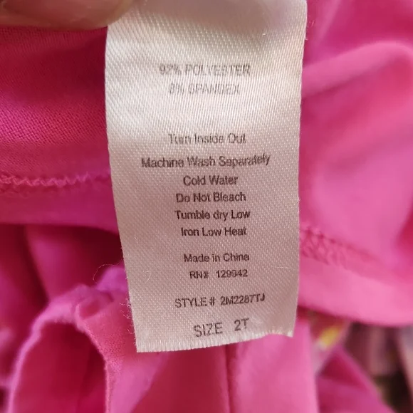 Charming Pink Butterfly Matching Pant Set for Toddlers 2T - Picture 12 of 17